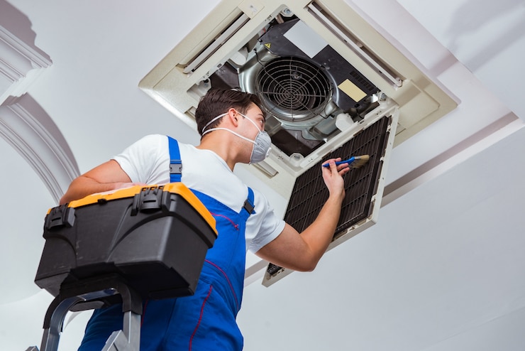 repairing ceiling air conditioning